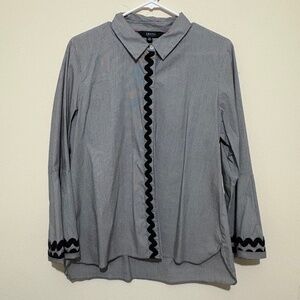 IMNYC Bell Sleeve Striped Blouse